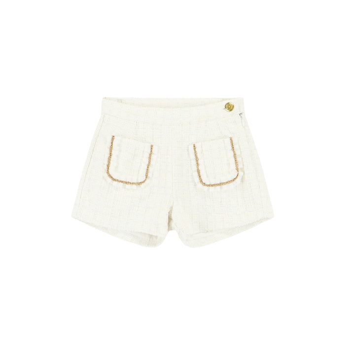 Nessa Tweed Shorts Snowdrop