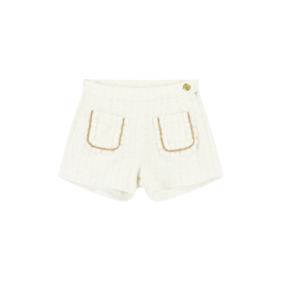 Nessa Tweed Shorts Snowdrop
