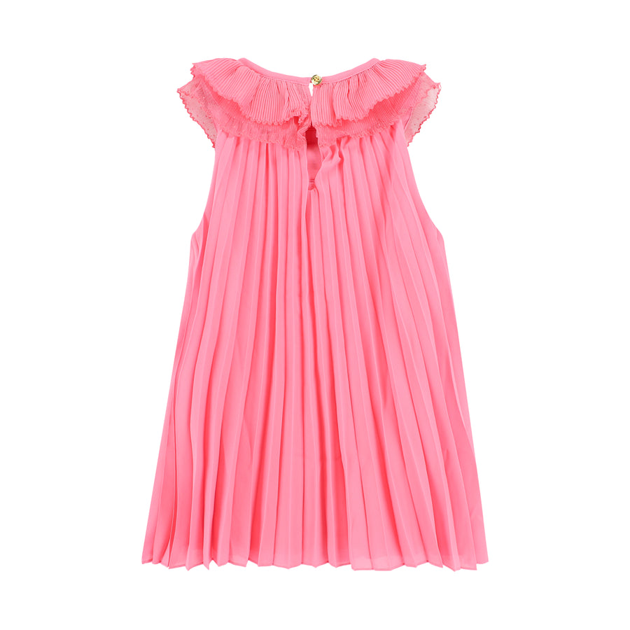 Norma Pleated Dress Begonia Pink