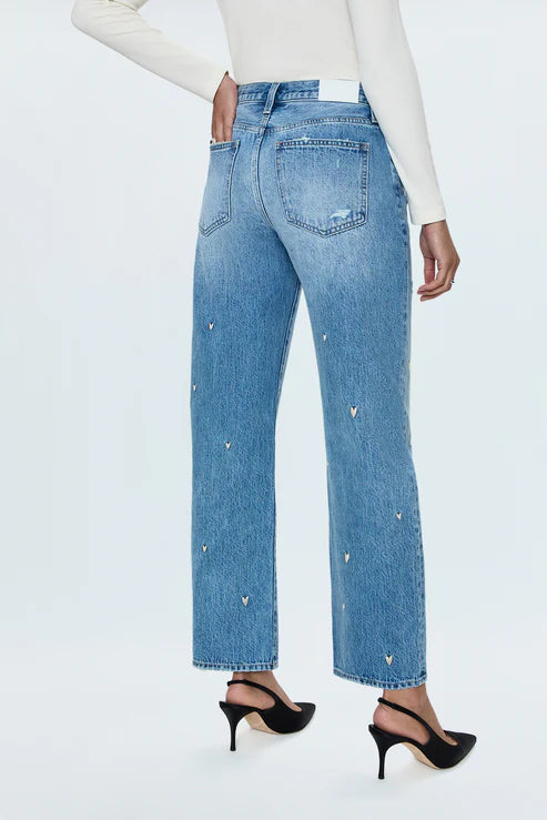 LEXI MID RISE BOWED STRAIGHT PANT