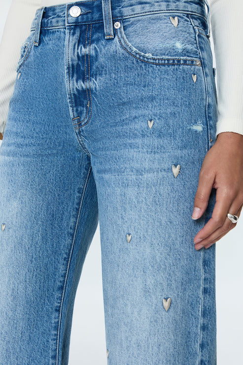 LEXI MID RISE BOWED STRAIGHT PANT