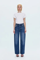 TATE HIGH RISE BOWED WIDE LEG PANT