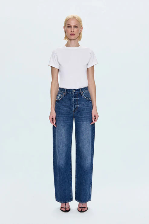 TATE HIGH RISE BOWED WIDE LEG PANT