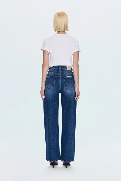 TATE HIGH RISE BOWED WIDE LEG PANT