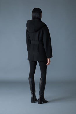 Mackage PAYA Wool Wrap Coat With Sash Belt