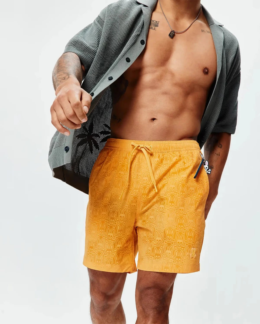 Psycho Bunny Samos Hydrochromic Printed Swim Trunk