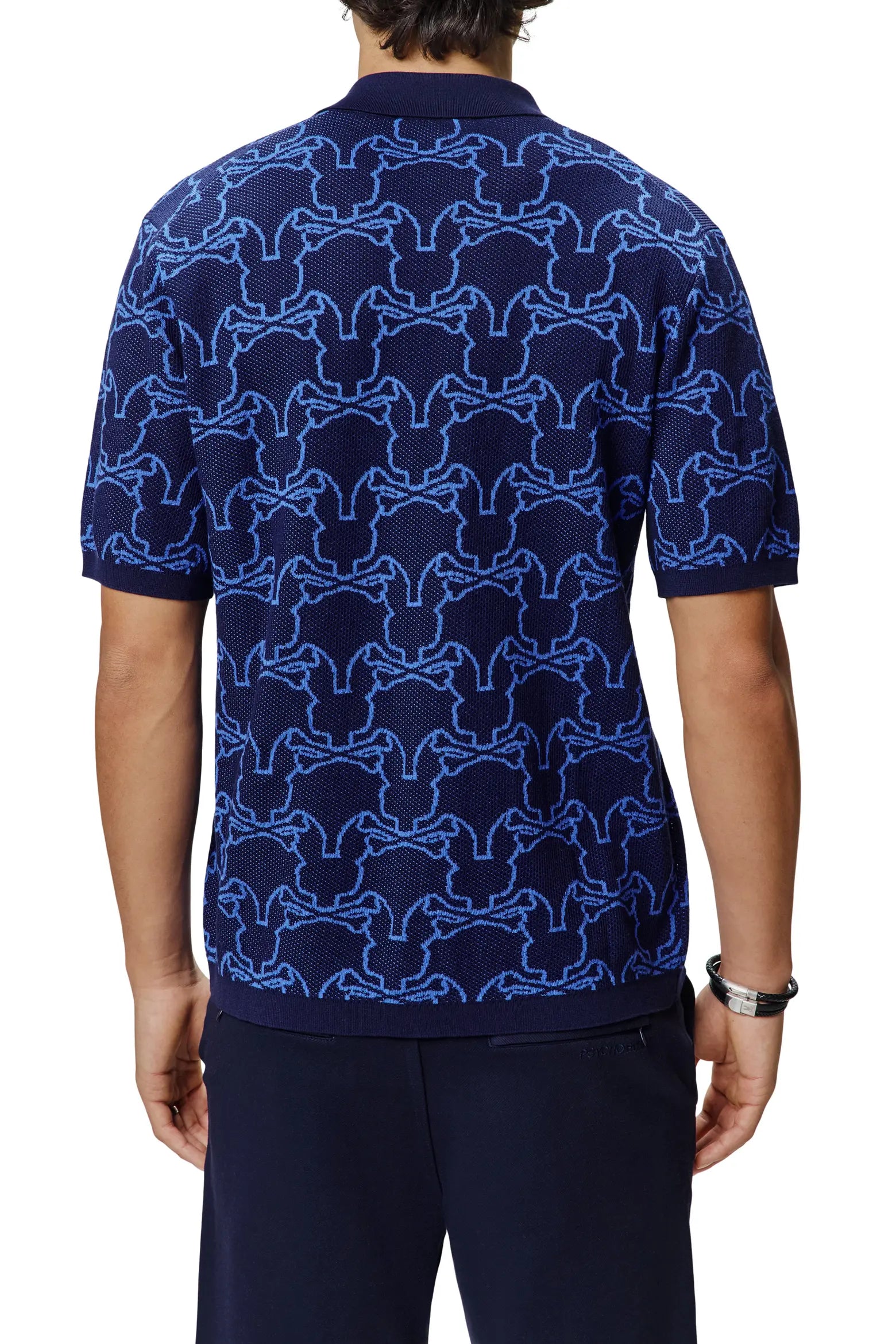 Psycho Bunny Kane Relaxed Fit All Over Bunny Knit Shirt