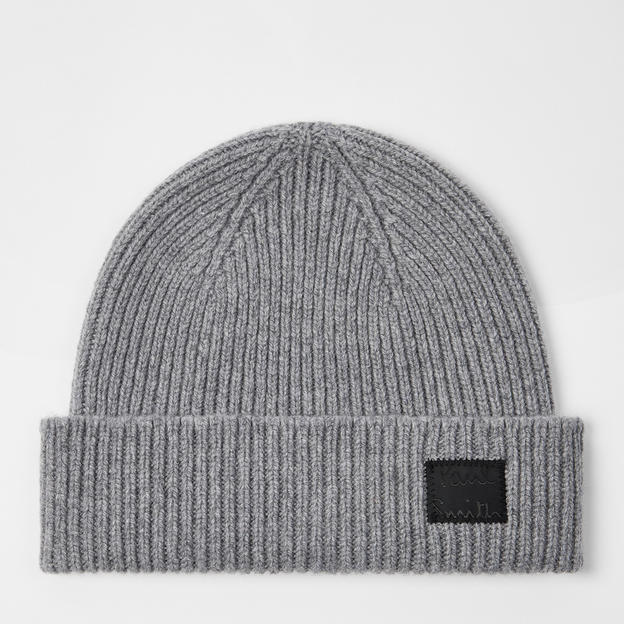 Paul Smith Grey Cashmere-Blend Beanie