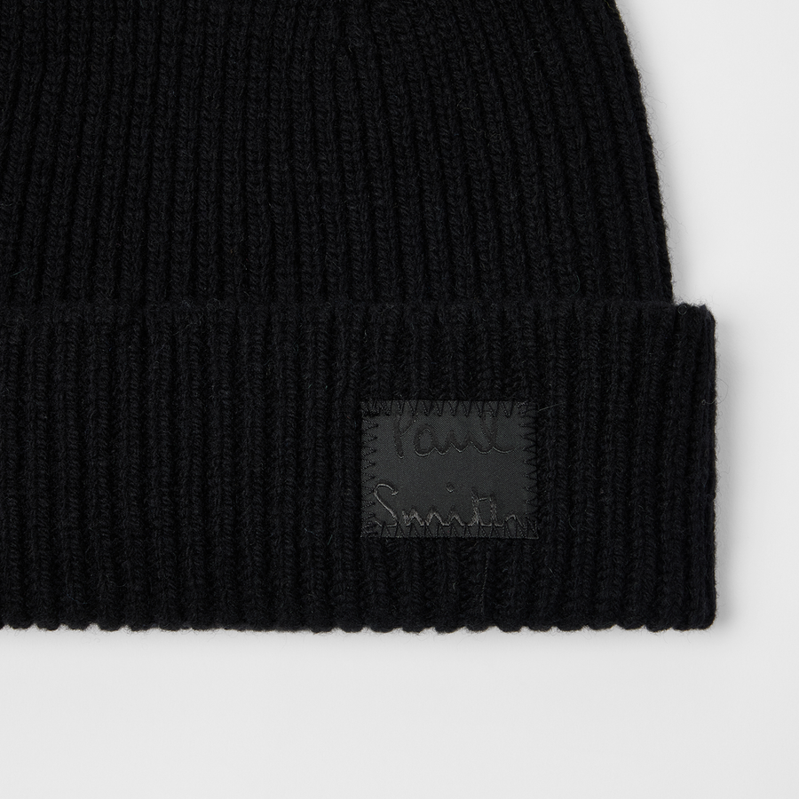 Paul Smith Black Cashmere-Blend Beanie
