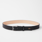 Paul Smith Black Leather 'Artist Stripe' Stitch Belt