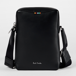 Paul Smith Black Leather Crossbody Pouch