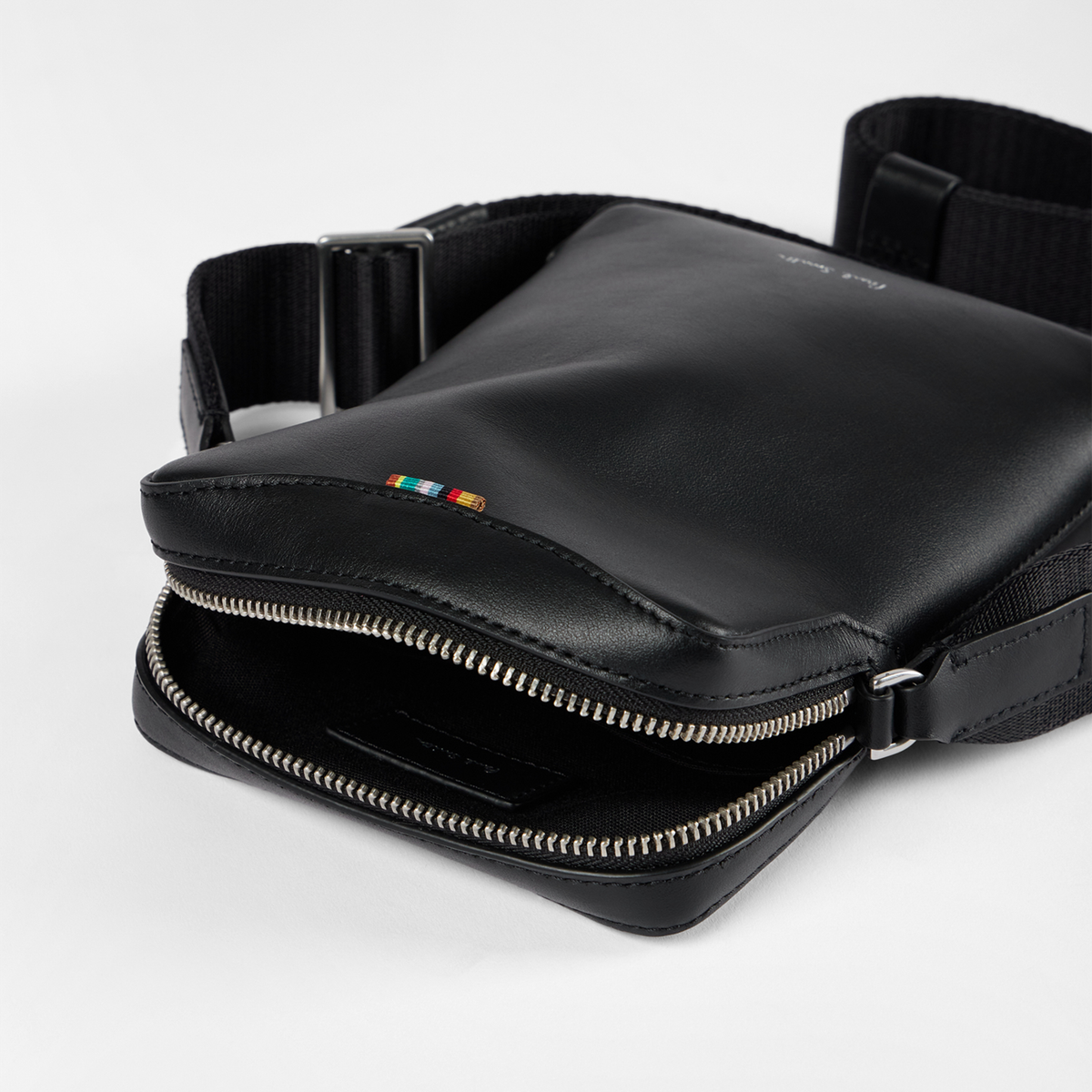 Paul Smith Black Leather Crossbody Pouch