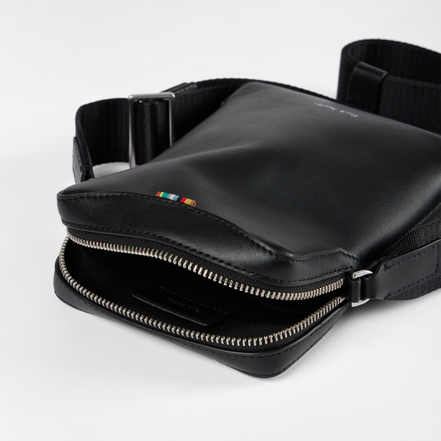 Paul Smith Black Leather Crossbody Pouch