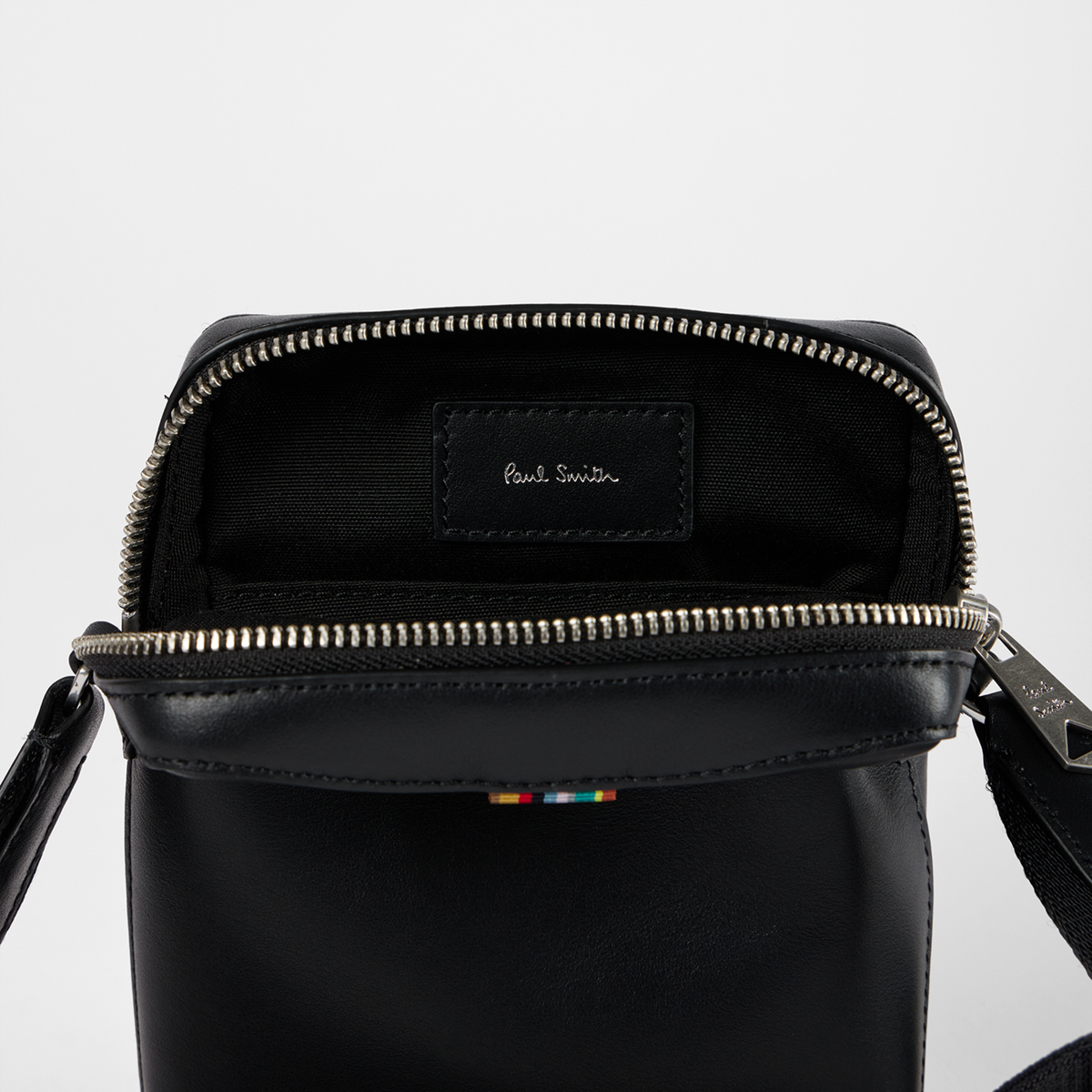 Paul Smith Black Leather Crossbody Pouch
