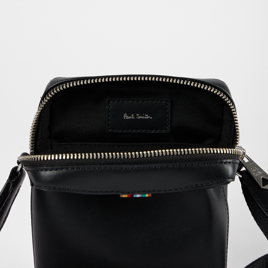 Paul Smith Black Leather Crossbody Pouch