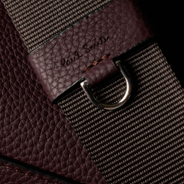 Paul Smith Burgundy Leather Double-Zip Folio