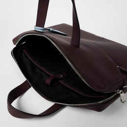 Paul Smith Burgundy Leather Double-Zip Folio