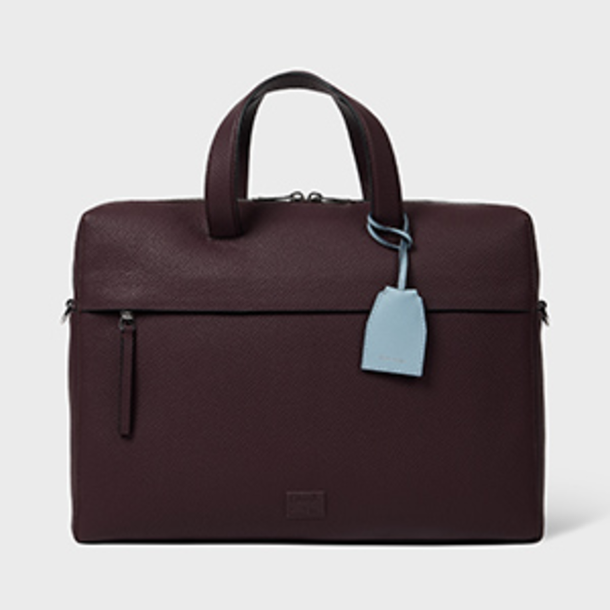Paul Smith Burgundy Leather Double-Zip Folio