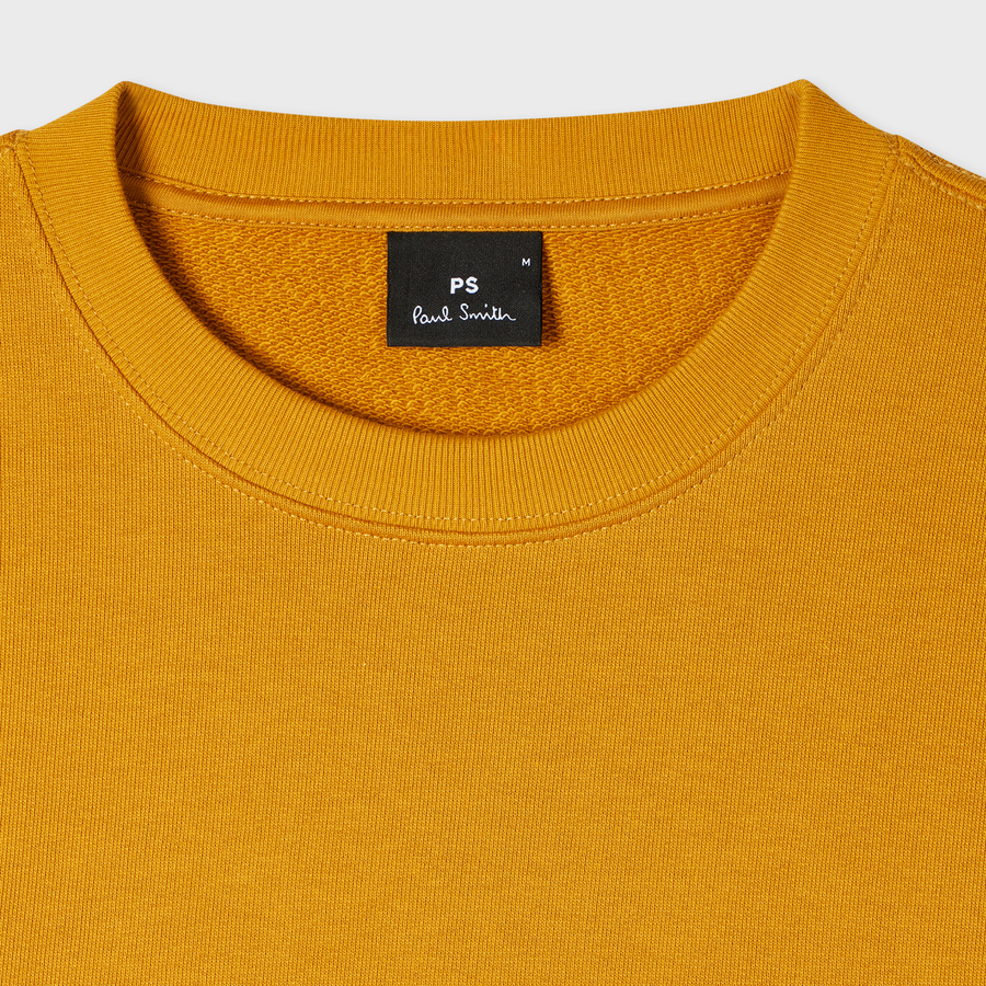 PS Paul Smith Mustard Organic Cotton Zebra Logo Sweatshirt
