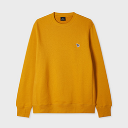 PS Paul Smith Mustard Organic Cotton Zebra Logo Sweatshirt