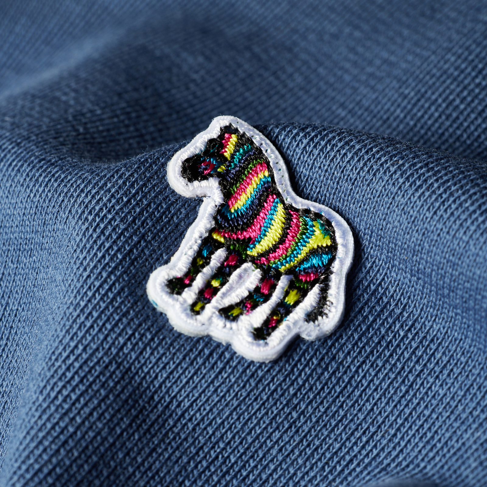 PS Paul Smith Mid Blue Organic Cotton Zebra Logo Sweatshirt