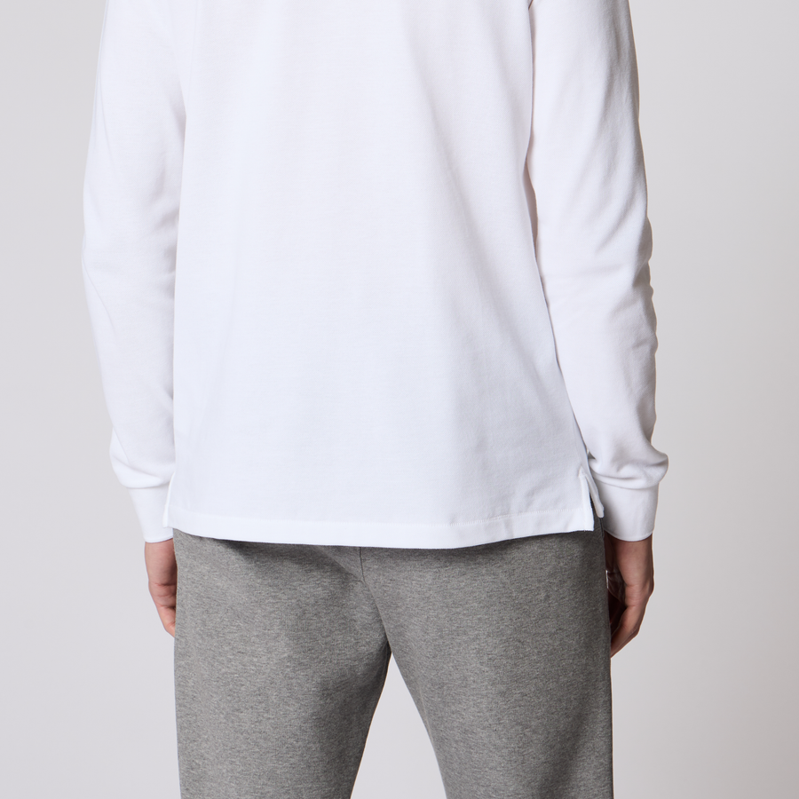 PS Paul Smith Organic Cotton Zebra Logo Long-Sleeve Polo Shirt