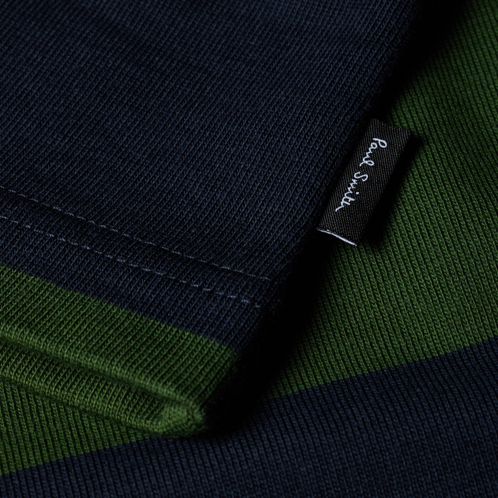 PS Paul Smith Oversized Navy and Green Block Stripe T-Shirt