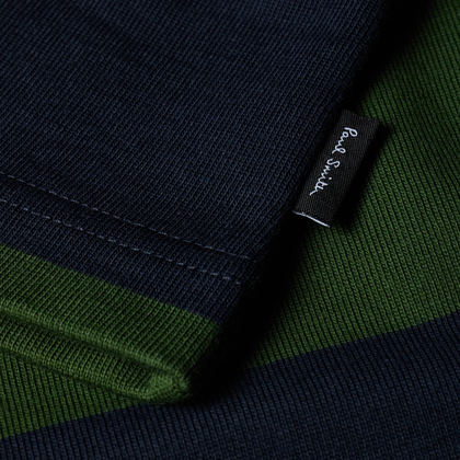 PS Paul Smith Oversized Navy and Green Block Stripe T-Shirt