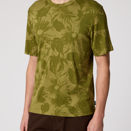 PS Paul Smith Green Floral Print T-Shirt