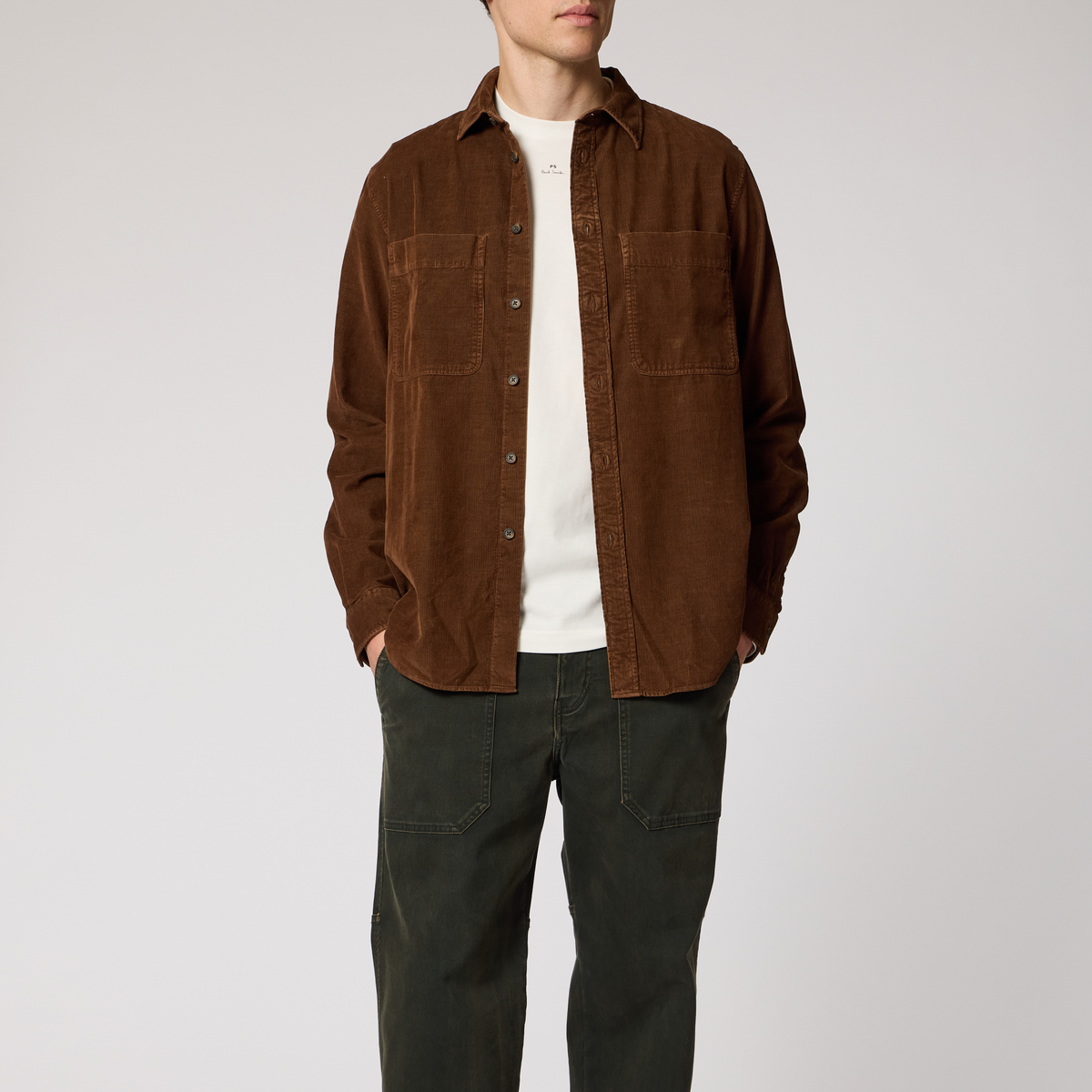 PS Paul Smith Brown Organic Cotton Casual Shirt