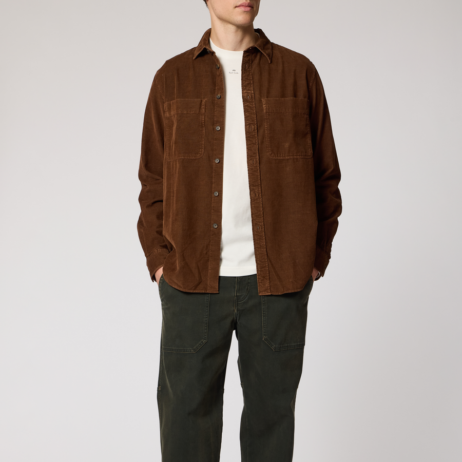 PS Paul Smith Brown Organic Cotton Casual Shirt