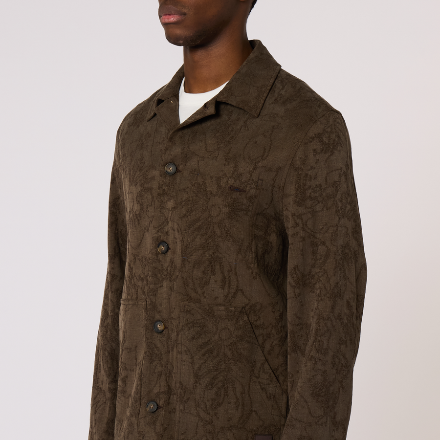 PS Paul Smith Brown Textured Chore Jacket