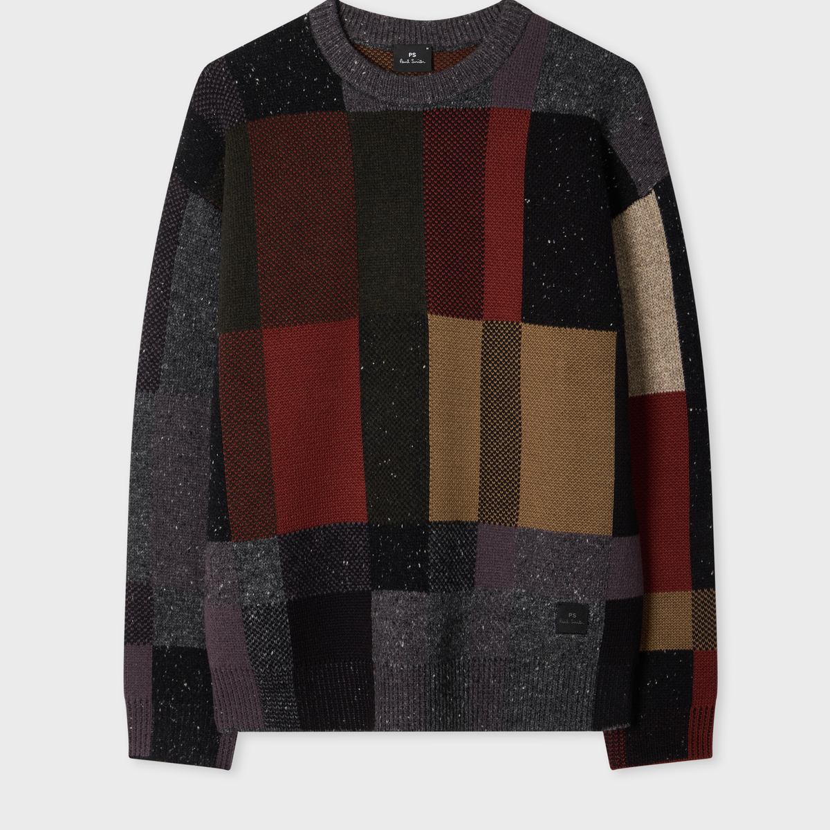 PS Paul Smith Pebbles Check Wool-Blend Sweater