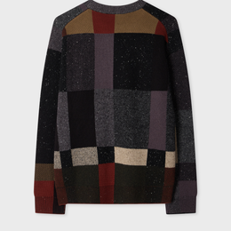 PS Paul Smith Pebbles Check Wool-Blend Sweater