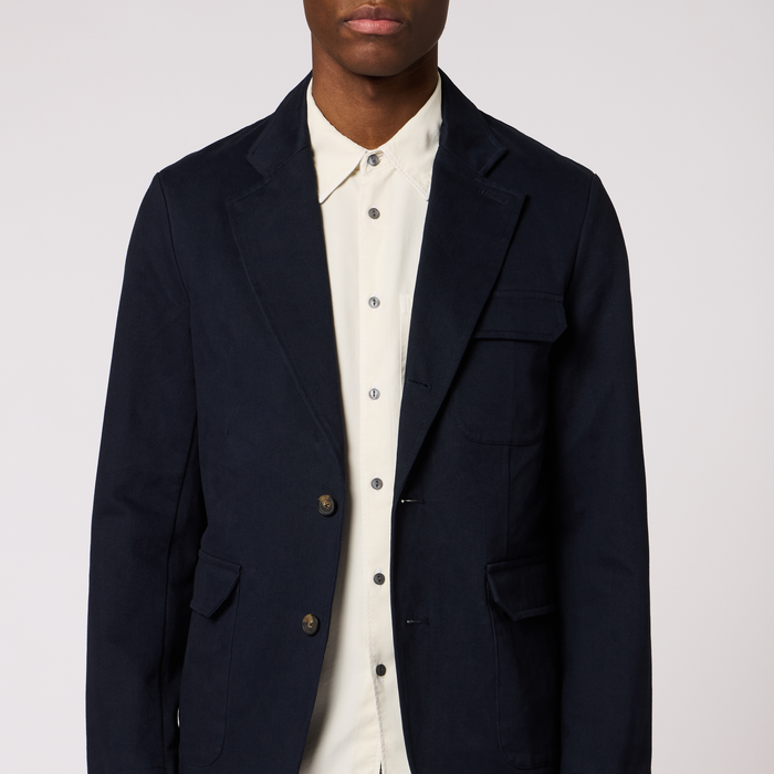 PS Paul Smith Navy Cotton Utility Blazer