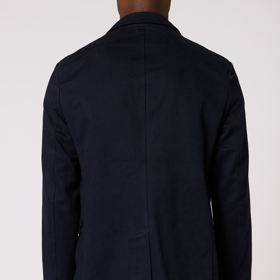 PS Paul Smith Navy Cotton Utility Blazer
