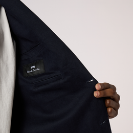 PS Paul Smith Navy Cotton Utility Blazer
