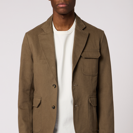 PS Paul Smith Grey Cotton Utility Blazer