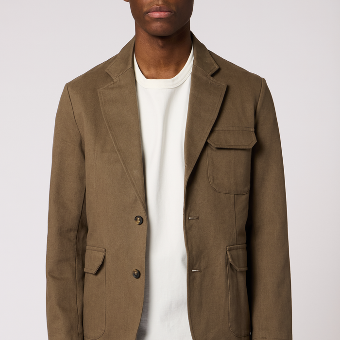 PS Paul Smith Grey Cotton Utility Blazer
