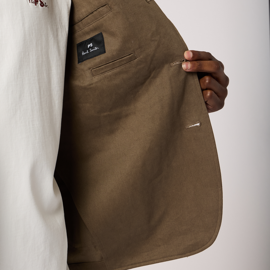 PS Paul Smith Grey Cotton Utility Blazer