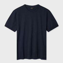 PS Paul Smith Cotton T-Shirt with Integrated Rib Detail