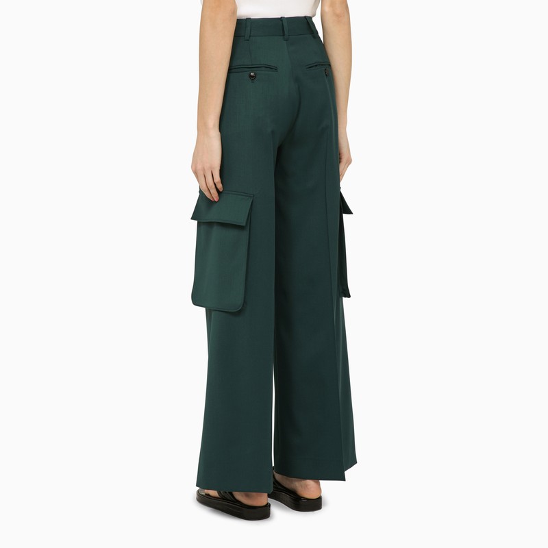 AMIRI Forest green wool trousers