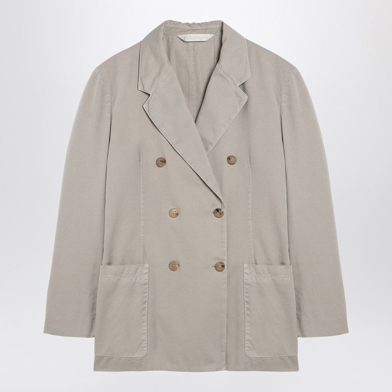 Palm Angels Beige double-breasted cotton jacket