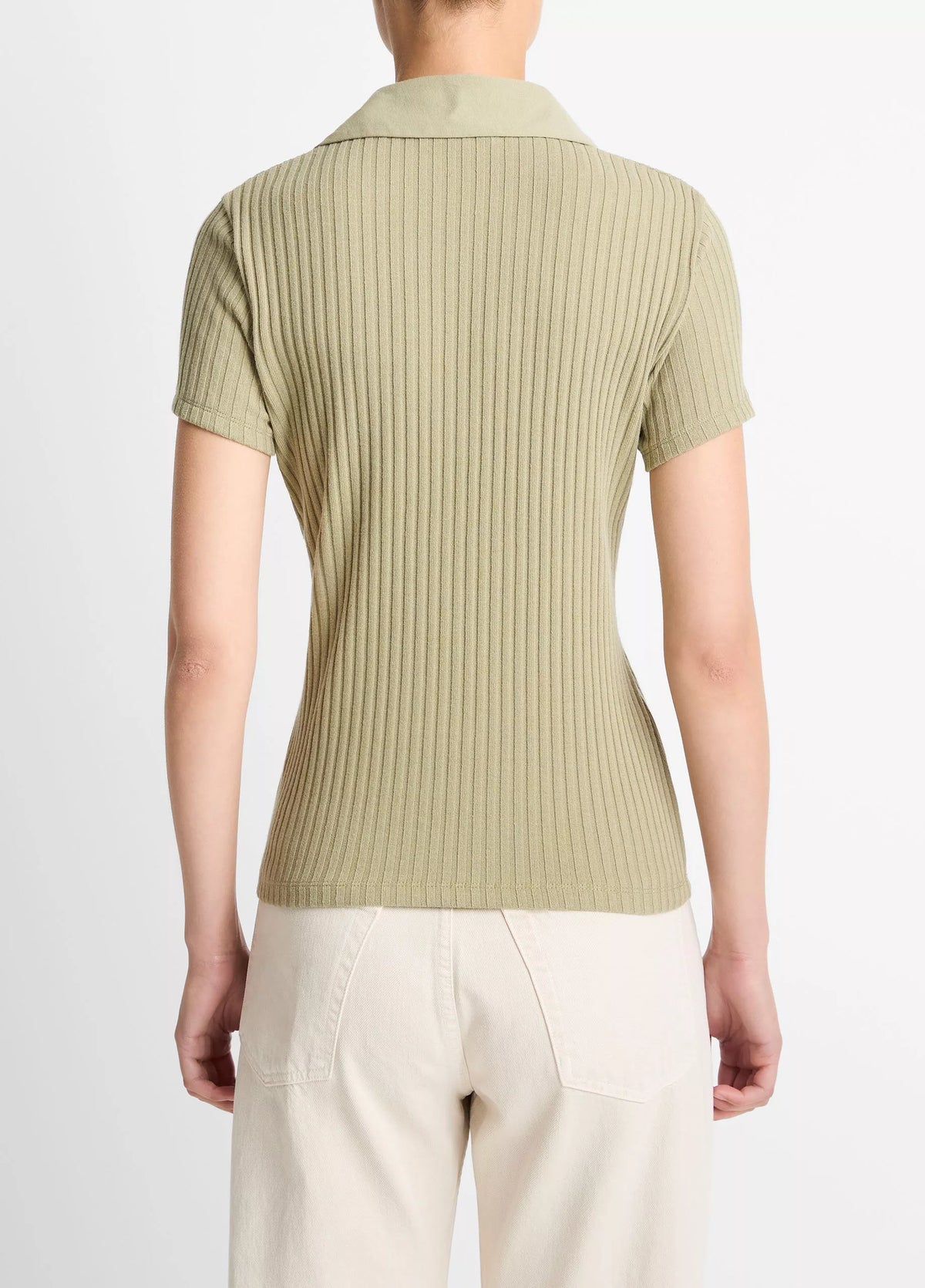 Ribbed Cotton-Blend Polo Shirt