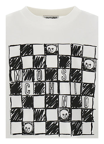 Printed cotton jersey maxi t-shirt