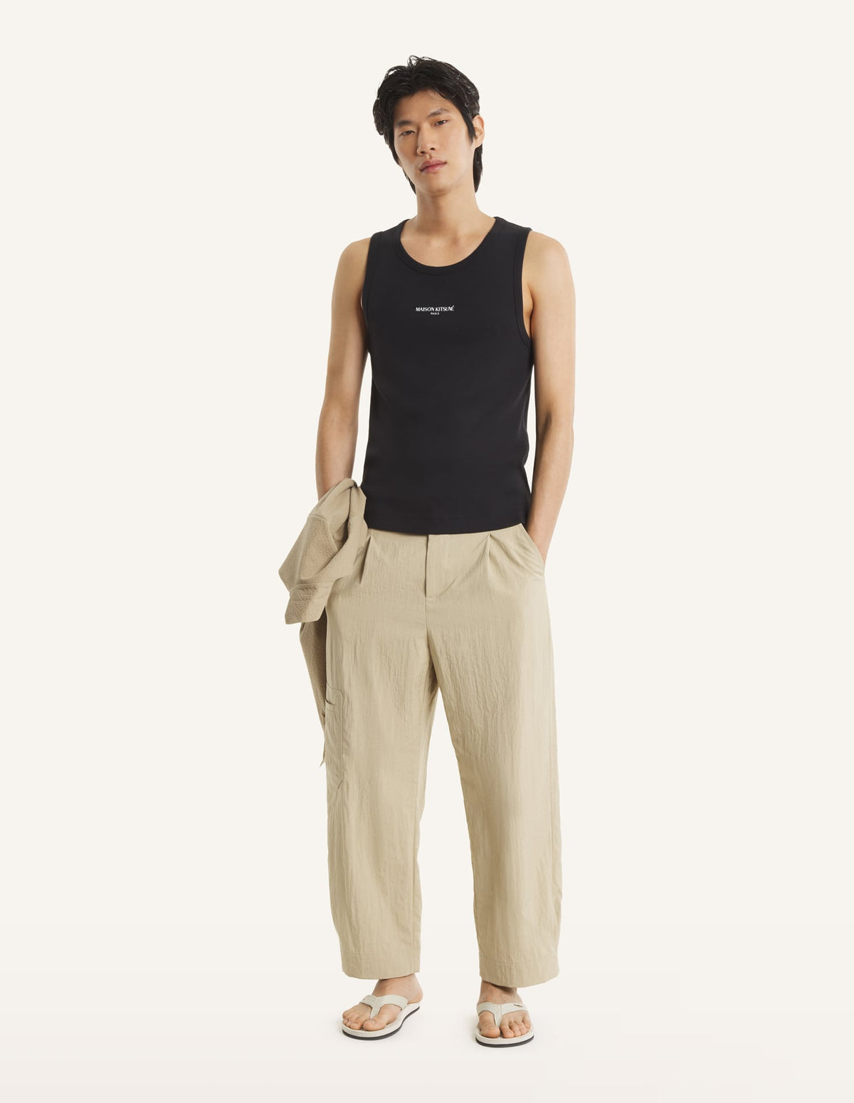 Maison Kitsune Paris Ribbed Tank Top