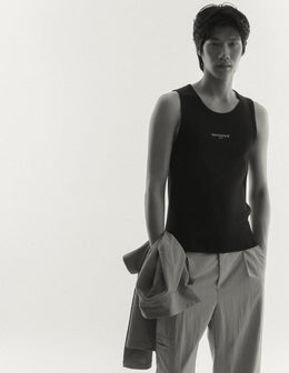 Maison Kitsune Paris Ribbed Tank Top