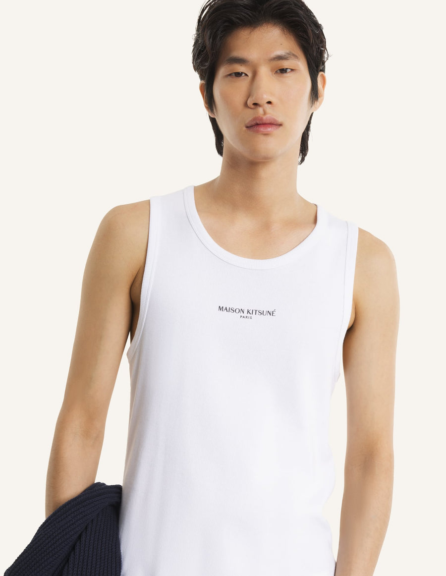 Maison Kitsune Paris Ribbed Tank Top