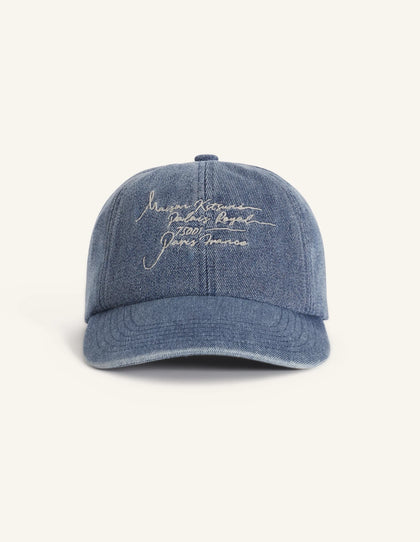 Poetic Script Denim Cap