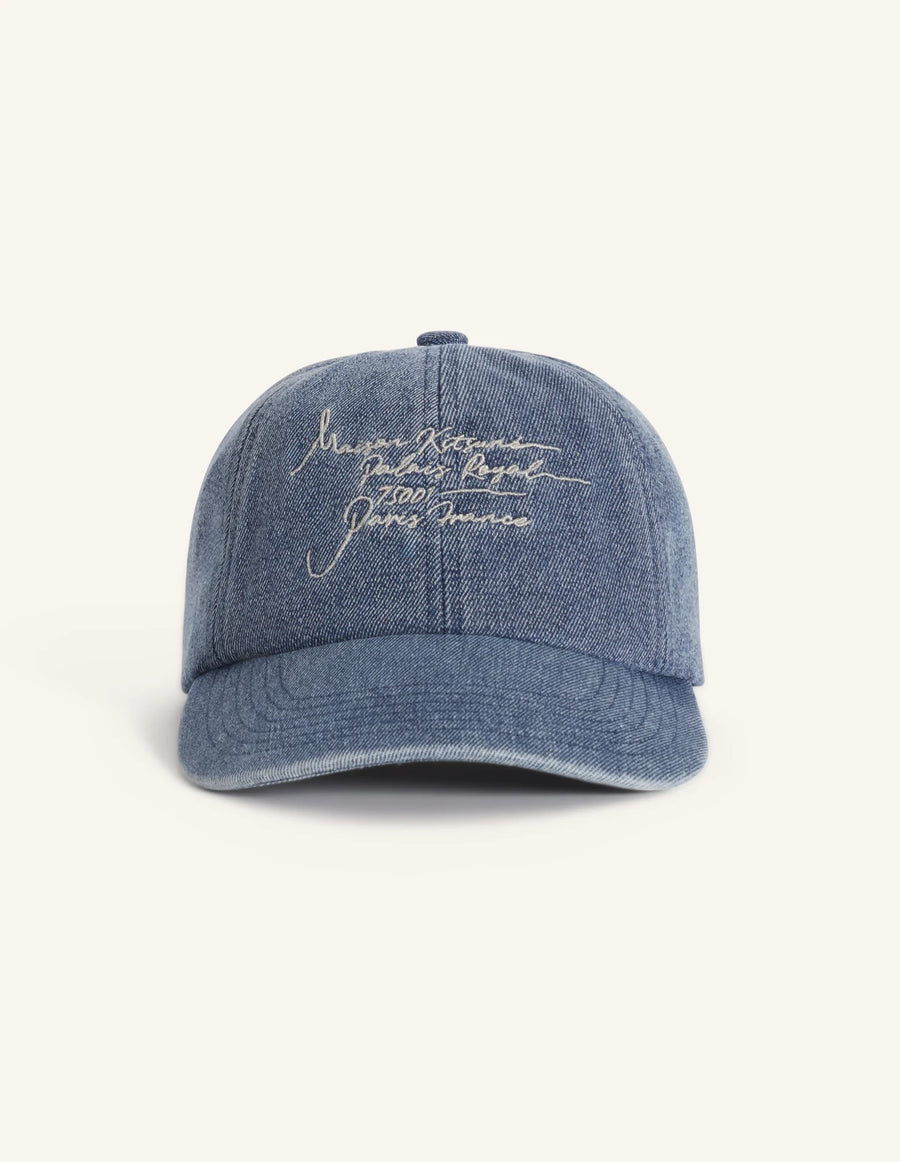 Poetic Script Denim Cap